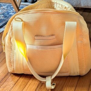 DAGNE DOVER Yellow LARGE AIR MESH LANDON CARRYALL Shoulder Bag Carry-on